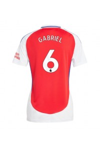 Arsenal Gabriel Magalhaes #6 Voetbaltruitje Thuis tenue Dames 2024-25 Korte Mouw